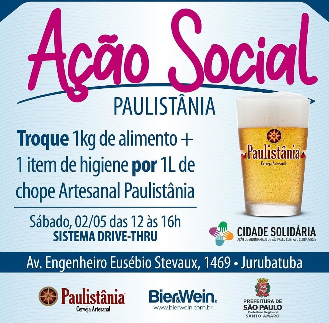 Leia mais sobre o artigo Cervejaria Paulistânia realiza nova arrecadação de alimentos e itens de higiene