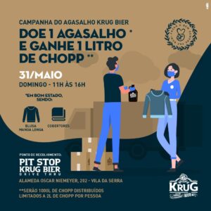 Leia mais sobre o artigo Krug Bier: cervejaria vai doar 1.000 litros de chope em troca de agasalhos ou cobertores