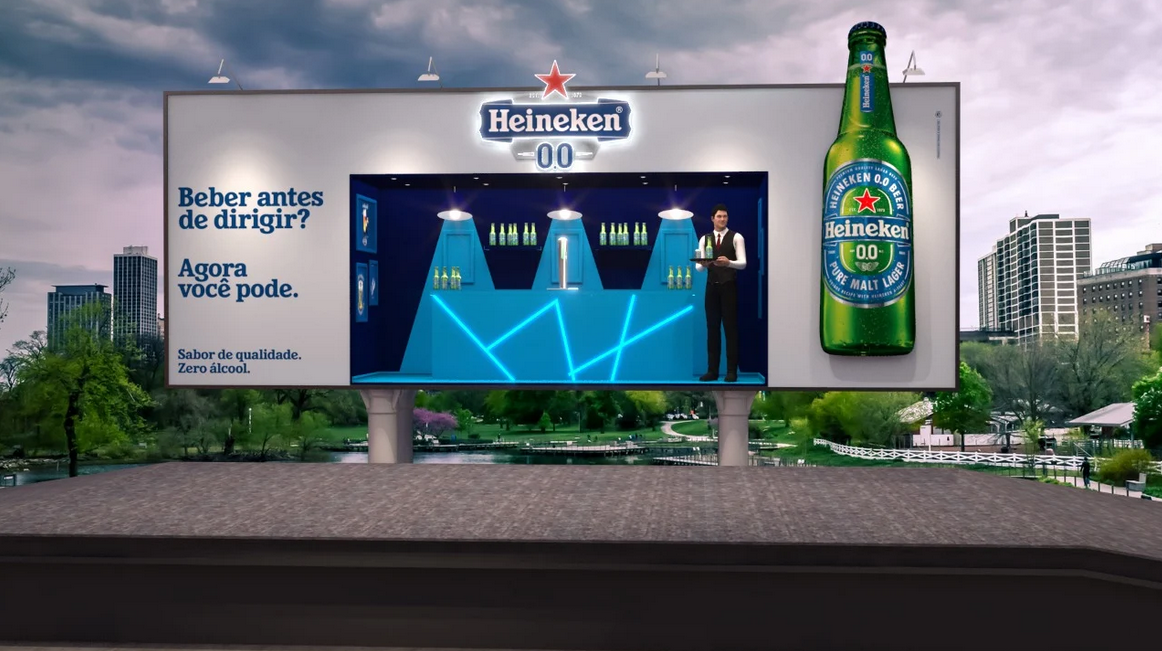 No momento, você está visualizando Heineken 0.0 leva outdoor em formato de bar para as ruas do Rio de Janeiro
