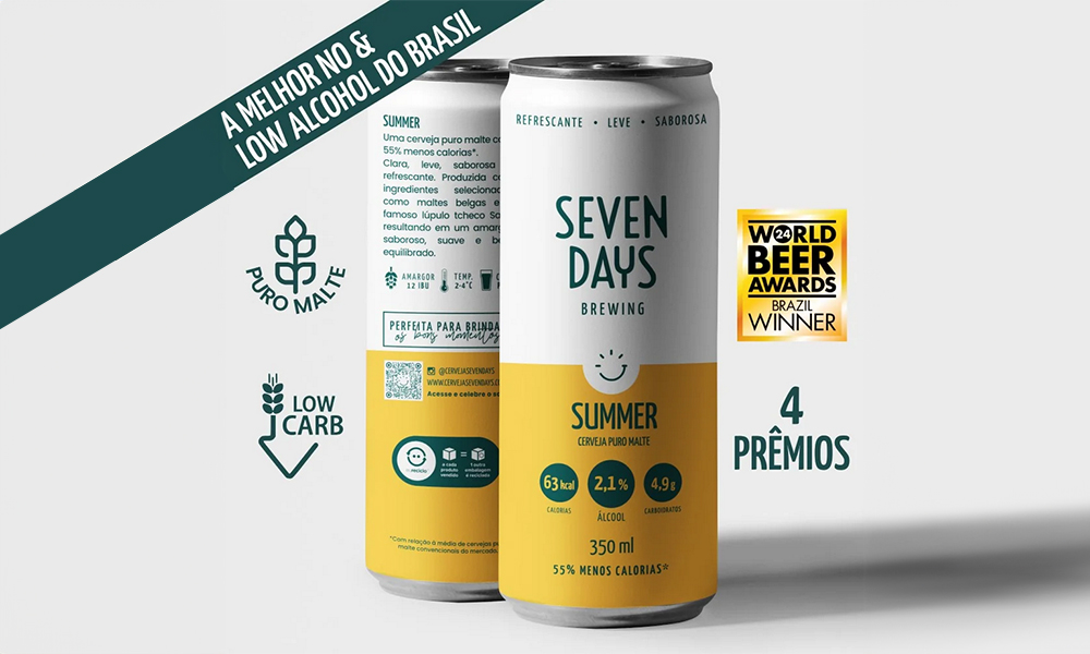 Leia mais sobre o artigo Seven Days é a primeira cervejaria brasileira especializada em baixo teor alcoólico e baixa caloria