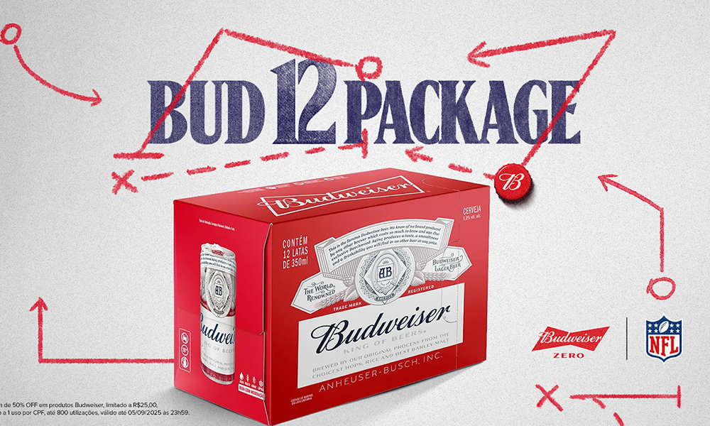 No momento, você está visualizando Budweiser transforma jogada icônica da NFL em desconto de 50% em cerveja