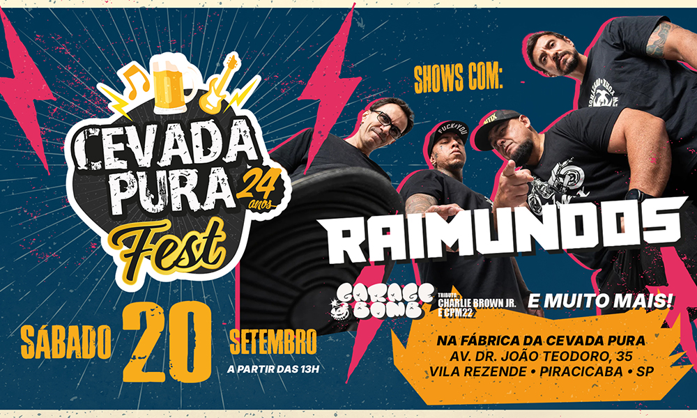 Leia mais sobre o artigo Cevada Pura celebra 24 anos com muita cerveja e show da banda Raimundos