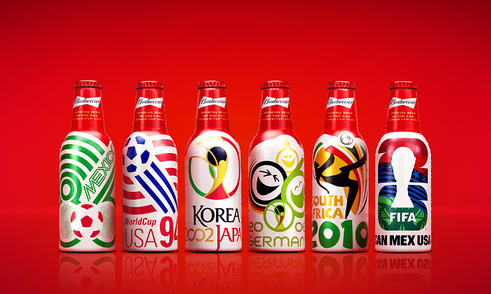 Leia mais sobre o artigo Budweiser lança garrafas colecionáveis das Copas mais icônicas