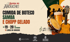 Leia mais sobre o artigo Samba no Arouche: 2ª edição terá 3 atrações nos dias 19 e 20/09