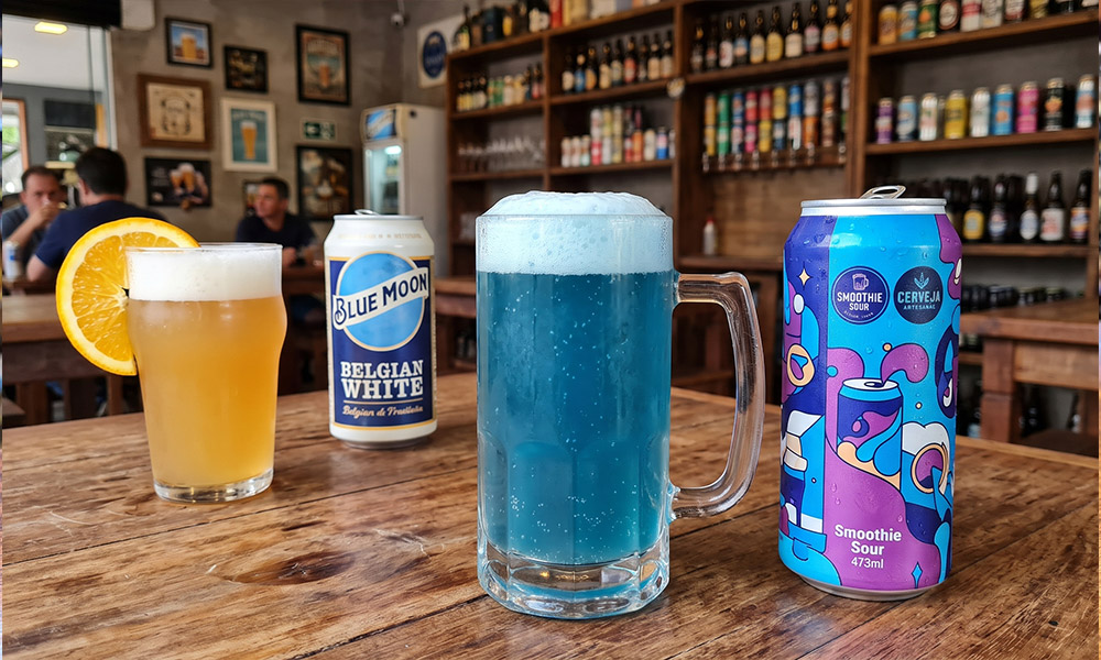 Cerveja azul e branca: existe cerveja azul? Qual é a lata azul e branca?