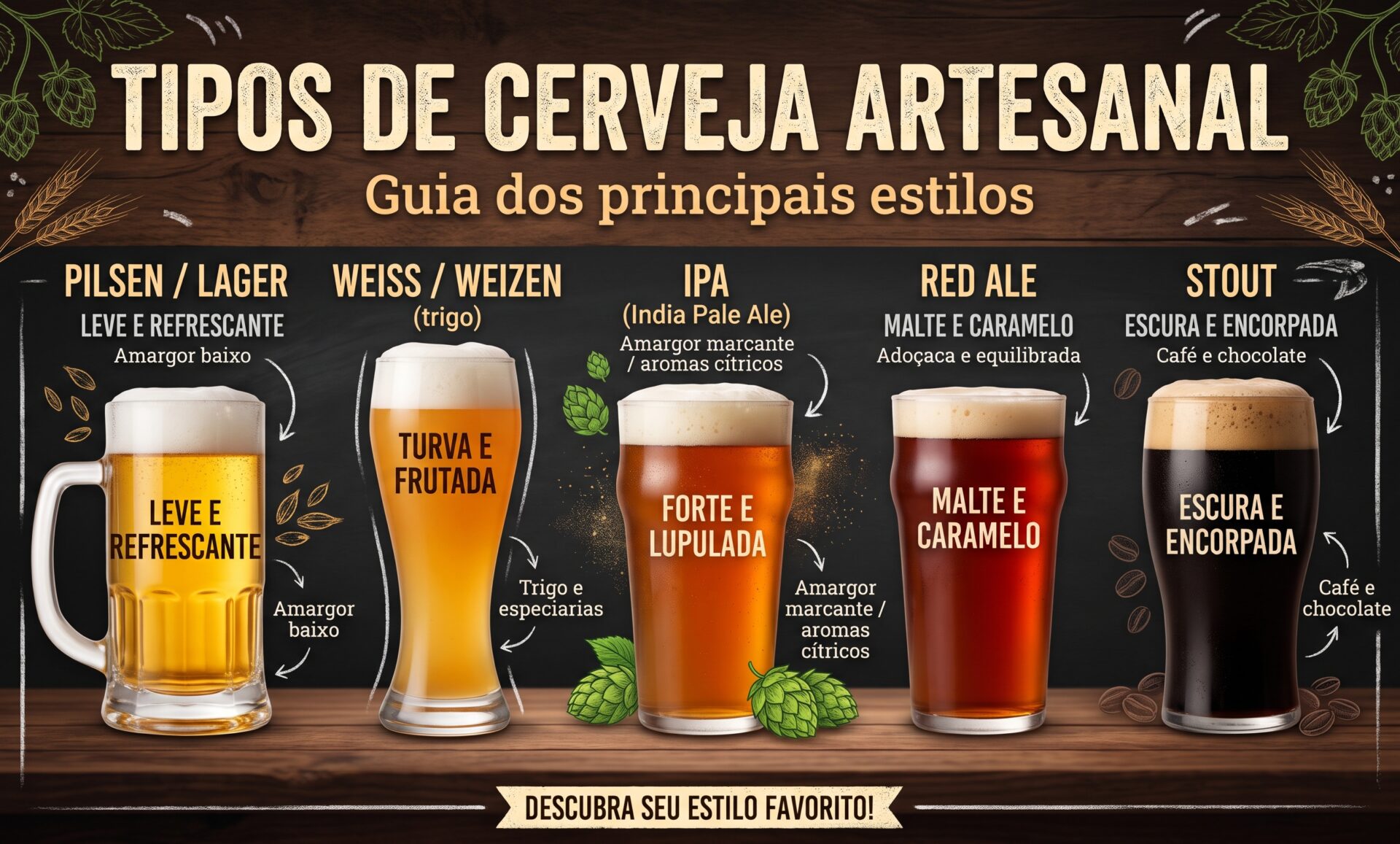 No momento, você está visualizando Tipos de cerveja artesanal: guia dos principais estilos